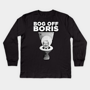 BOG OFF BORIS JOHNSON Kids Long Sleeve T-Shirt